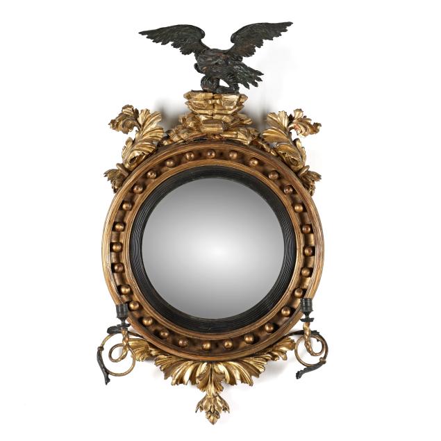a-regency-giltwood-convex-girandole-mirror