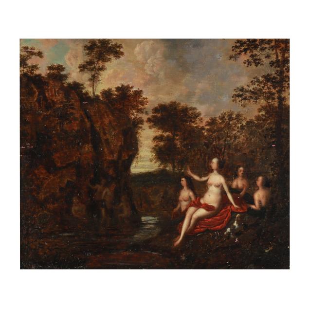 attributed-cornelis-van-poelenburgh-dutch-1586-1667-venus-at-the-bath-with-the-three-graces