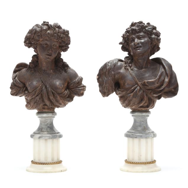 claude-clodion-michel-french-1738-1814-terracotta-and-marble-busts-of-bacchante-and-bacchus