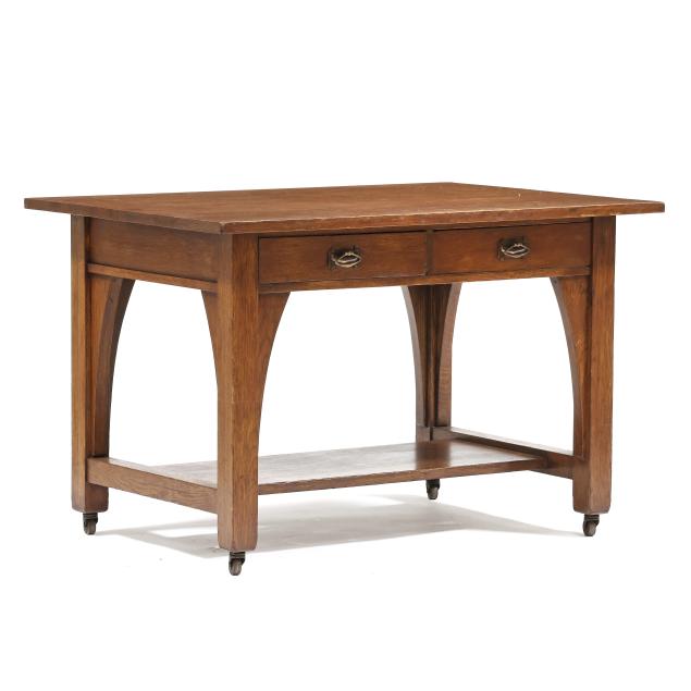 charles-limbert-mission-oak-library-table