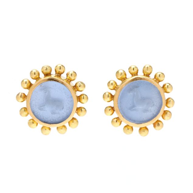 high-karat-gold-and-venetian-glass-intaglio-earrings-elizabeth-locke