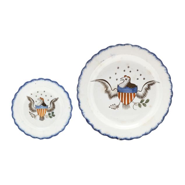 two-blue-shell-edge-creamware-plates-with-american-great-seal