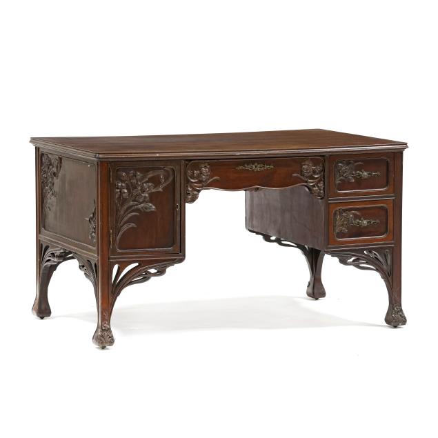art-nouveau-mahogany-partner-s-desk