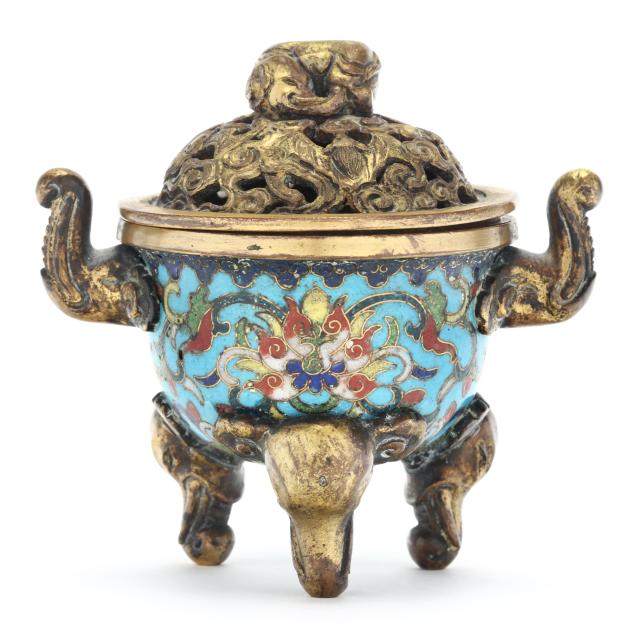a-small-chinese-cloisonne-censer-with-reticulated-cover