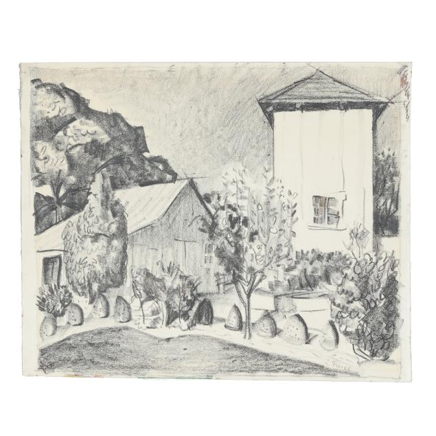 lucy-valentine-pierce-american-1886-1974-i-tank-house-barn-driveway-santa-cruz-i