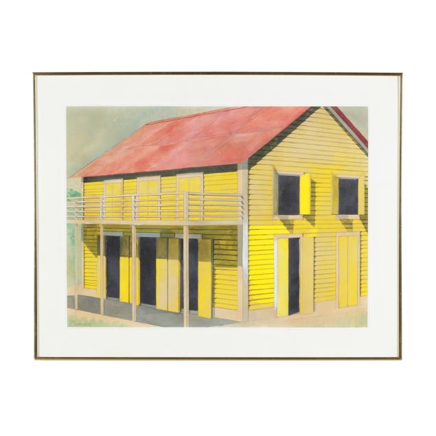 emilio-sanchez-cuban-american-1921-1999-yellow-house