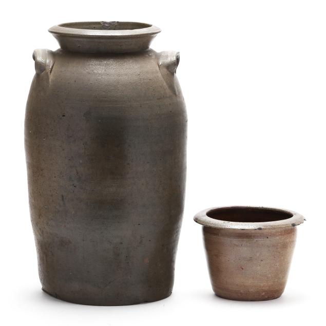 jacob-dorris-craven-randolph-moore-county-nc-1827-1895-five-gallon-stoneware-crock-and-cream-riser
