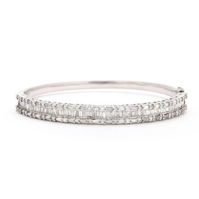 white-gold-and-diamond-bangle-bracelet