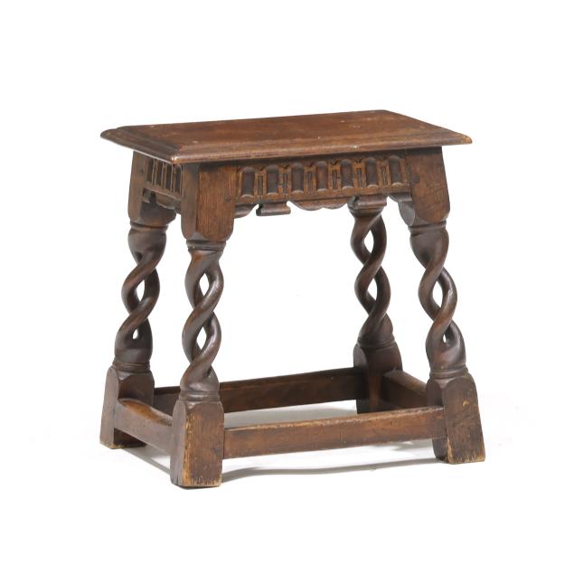 william-and-mary-style-spiral-leg-joint-stool