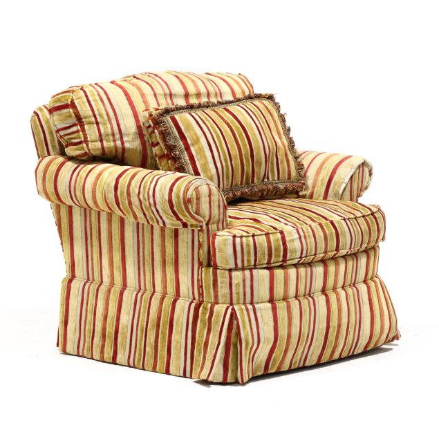 charles-stewart-striped-upholstered-club-chair