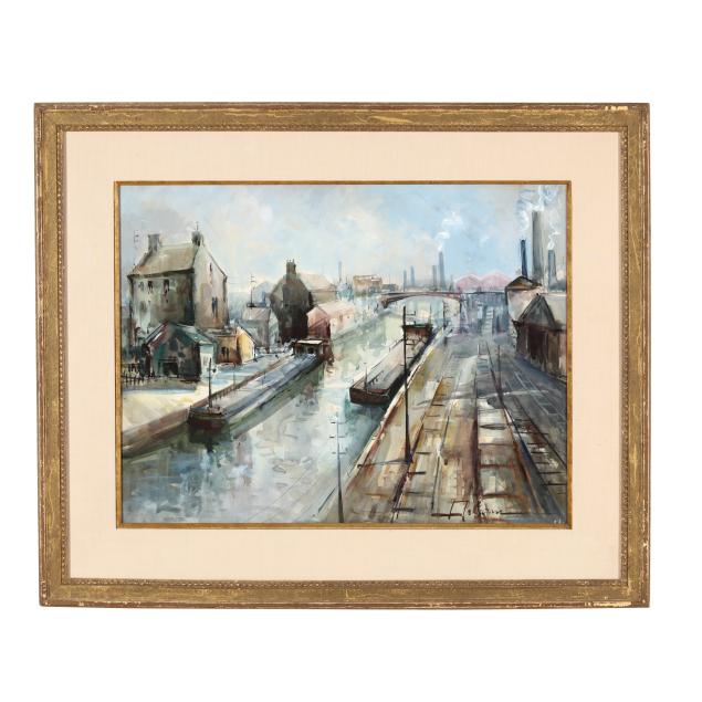 lucien-delarue-french-1925-2011-canal-scene