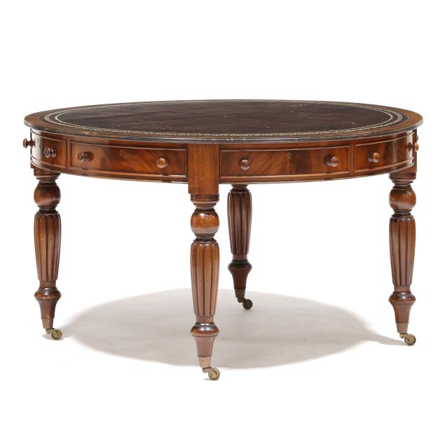 william-iv-style-mahogany-and-leather-drum-table
