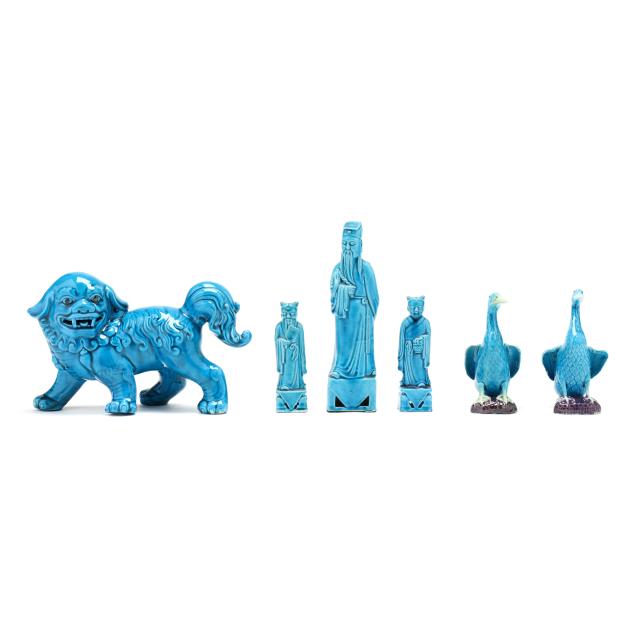 six-chinese-turquoise-glazed-animals-and-figures