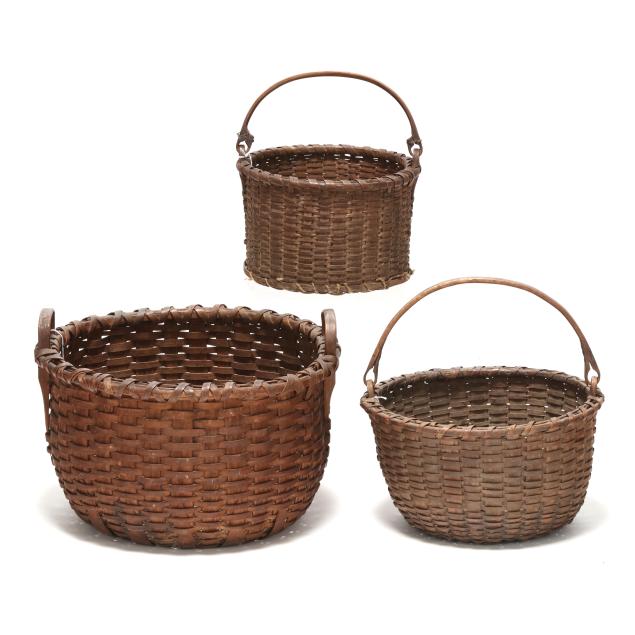three-antique-american-split-oak-gathering-baskets