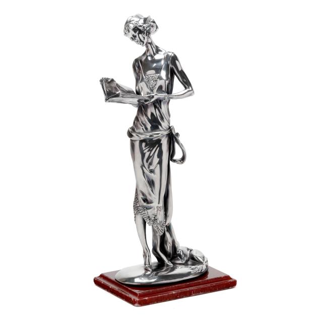 vintage-italian-925-silver-figure-of-lady-with-book