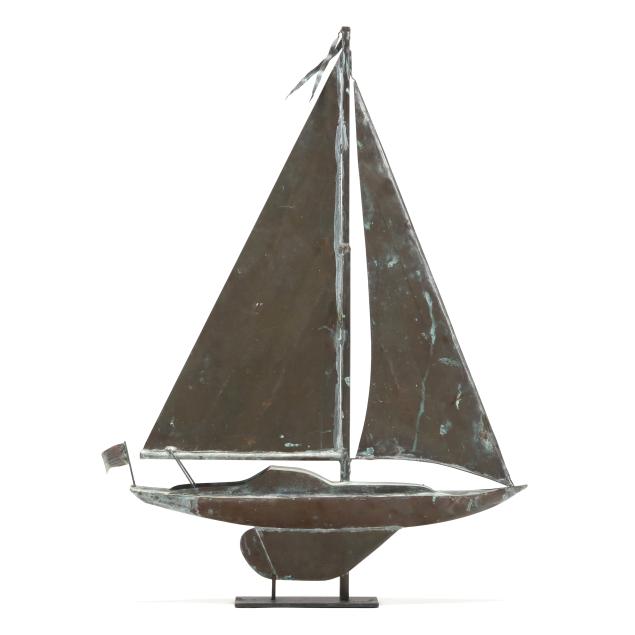 a-vintage-copper-yacht-weathervane
