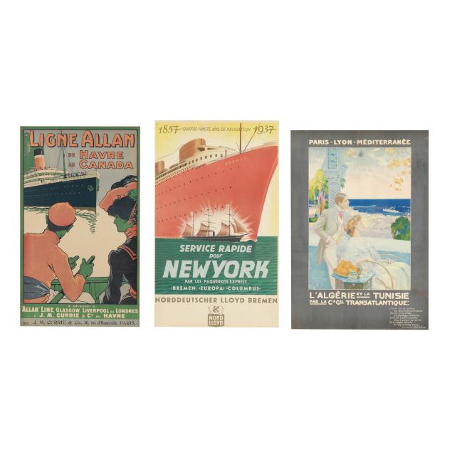 three-framed-vintage-french-ship-posters