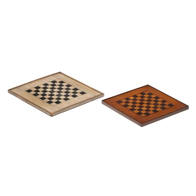 two-vintage-wooden-game-boards