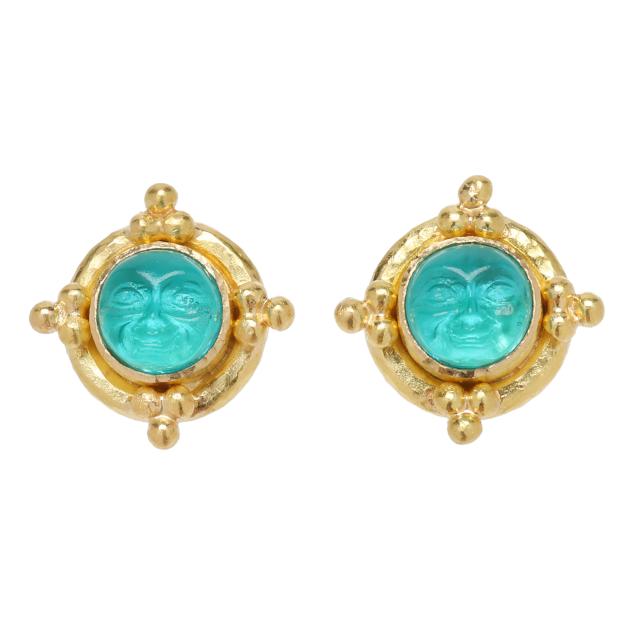 hand-hammered-high-karat-gold-and-venetian-glass-man-in-the-moon-earrings-elizabeth-locke