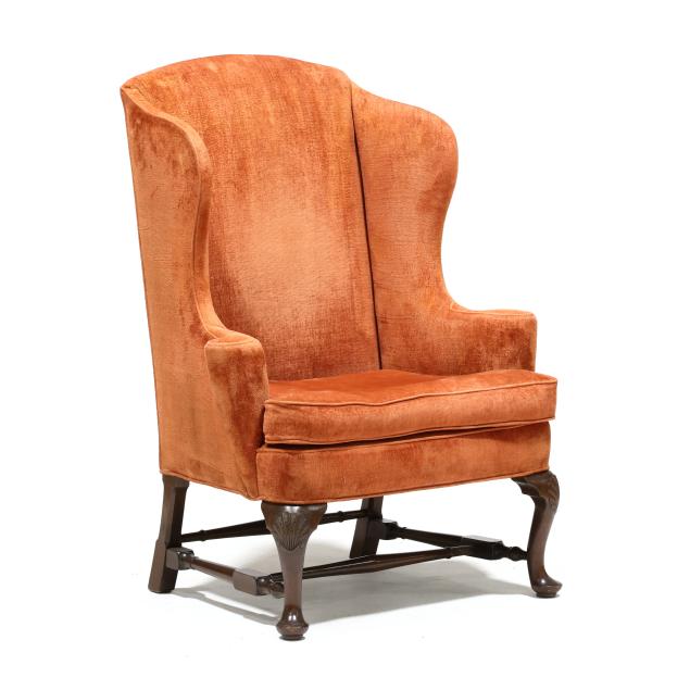 queen-anne-style-carved-and-upholstered-easy-chair