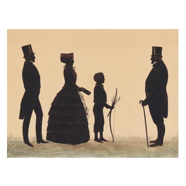 auguste-edouart-french-american-1789-1861-silhouette-of-a-an-unknown-family