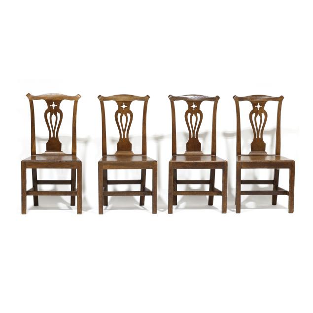 four-english-oak-country-chippendale-side-chairs