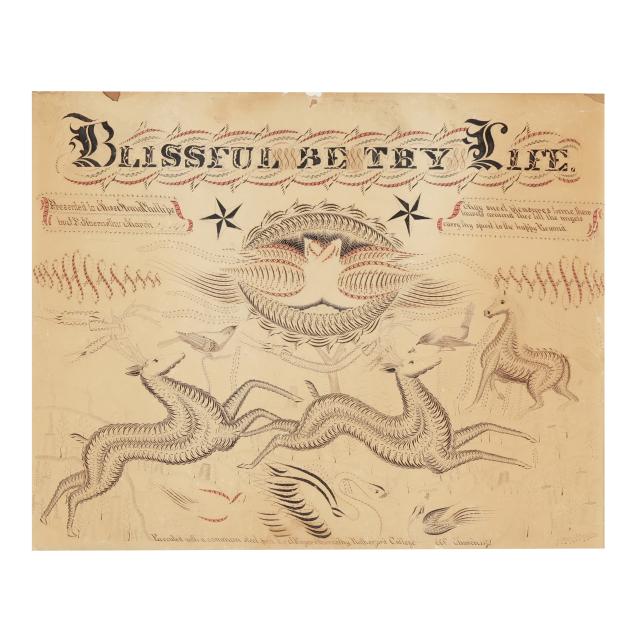 j-edgar-abernathy-s-north-carolina-framed-penwork-i-blissful-be-thy-life-i