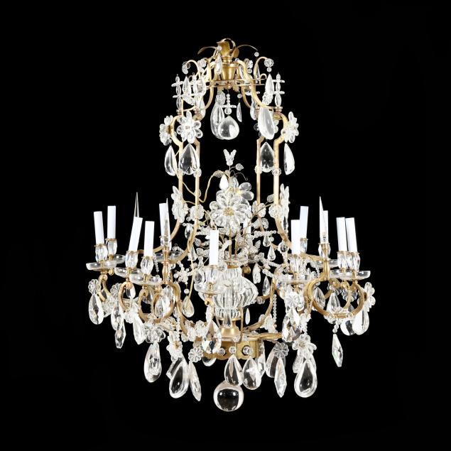 bagues-style-large-gilt-brass-and-drop-prism-chandelier
