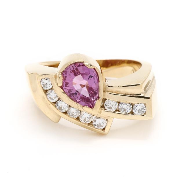 gold-pink-sapphire-and-diamond-ring