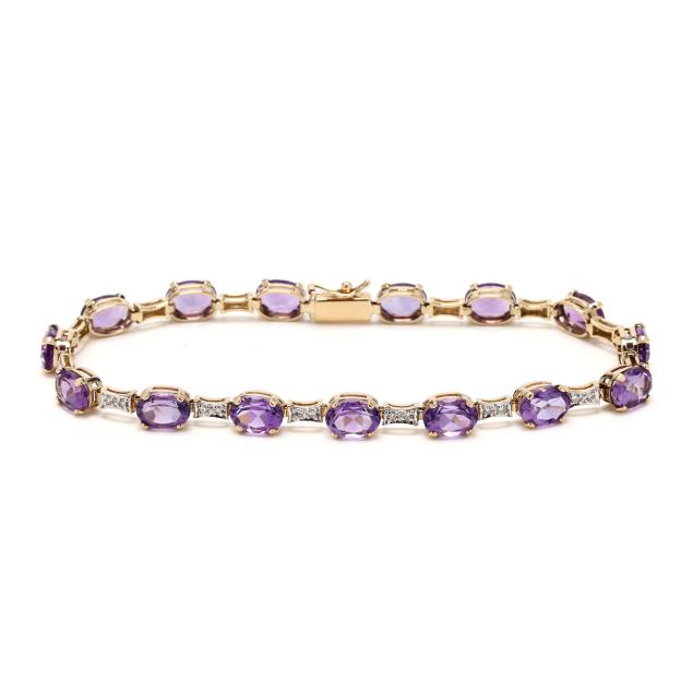 gold-amethyst-and-diamond-line-bracelet