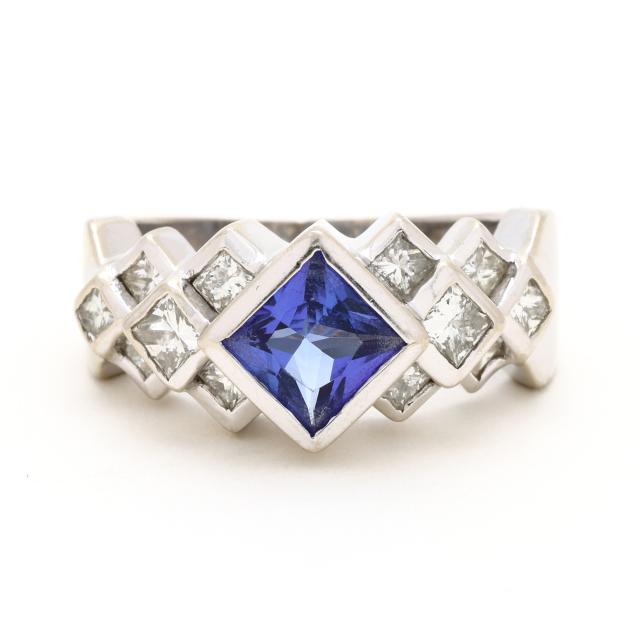white-gold-tanzanite-and-diamond-ring