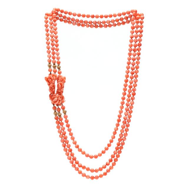 pink-coral-and-gold-bead-necklace