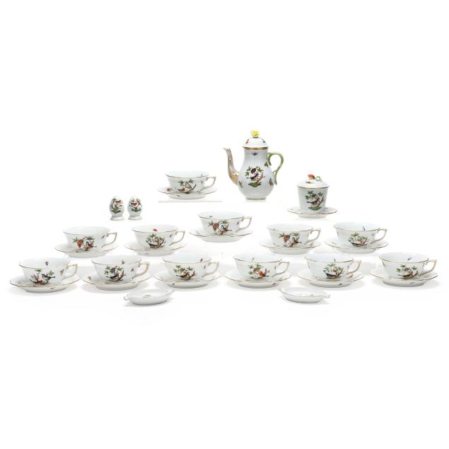 herend-a-selection-of-30-i-rothschild-bird-i-porcelain-tableware-items