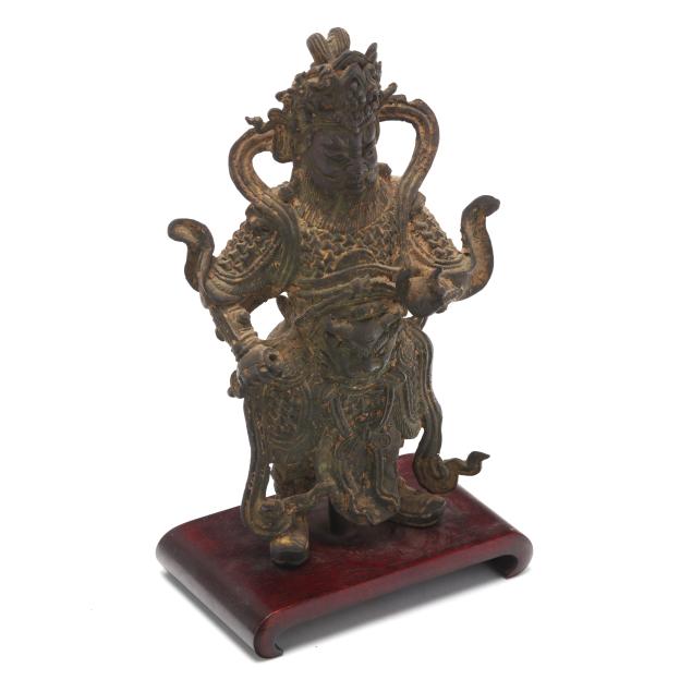 a-chinese-bronze-figure-of-a-guardian-king