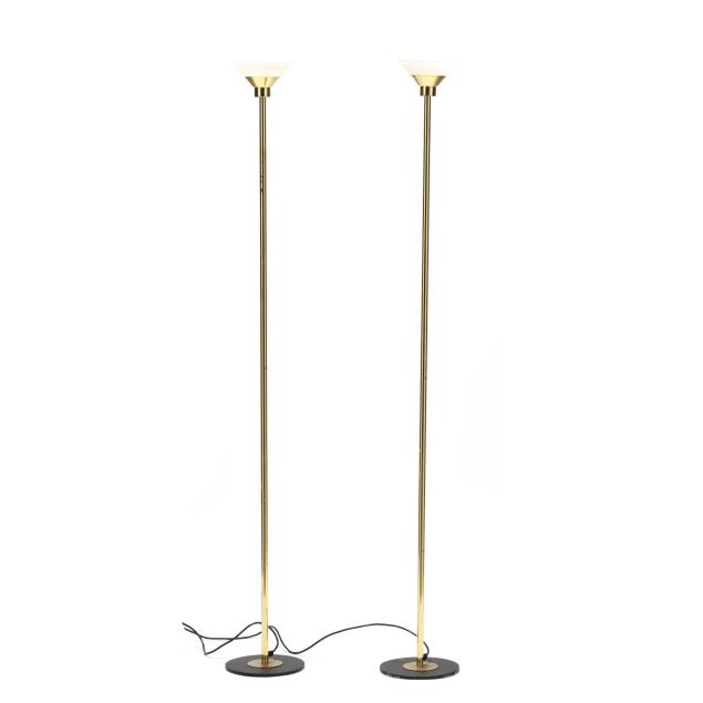 pair-of-modernist-brass-torchiere-floor-lamps