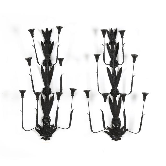 pair-of-tole-and-wood-sconces