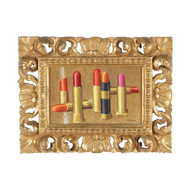 a-contemporary-miniature-painting-of-lipstick-by-j-sharpe