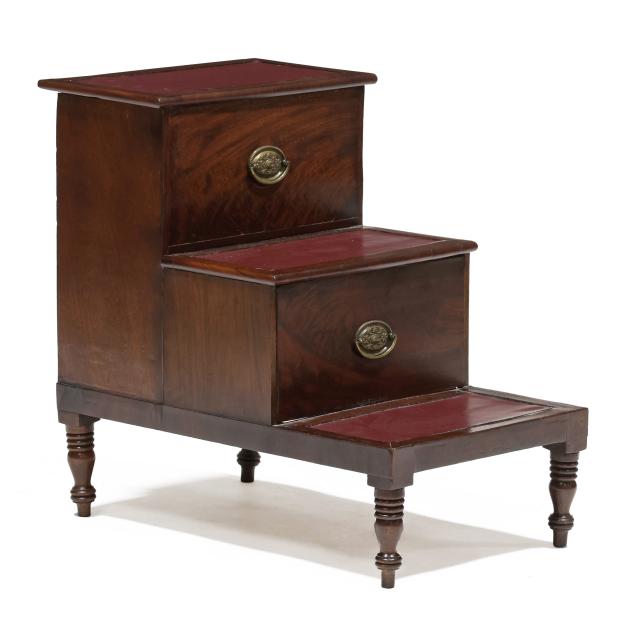 georgian-mahogany-bed-steps-with-storage-compartments