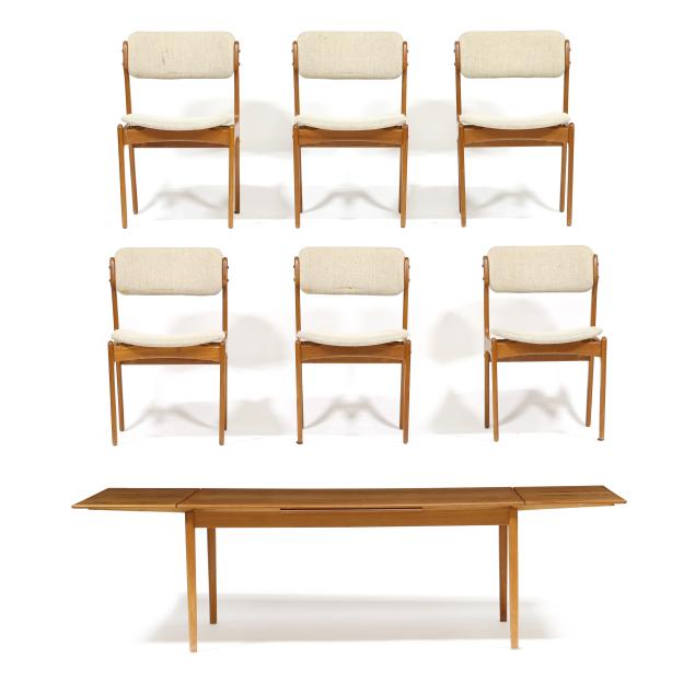 danish-modern-teak-dining-table-and-six-chairs