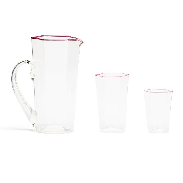 attributed-carlo-scarpa-44-pieces-of-vintage-hexagonal-tableware