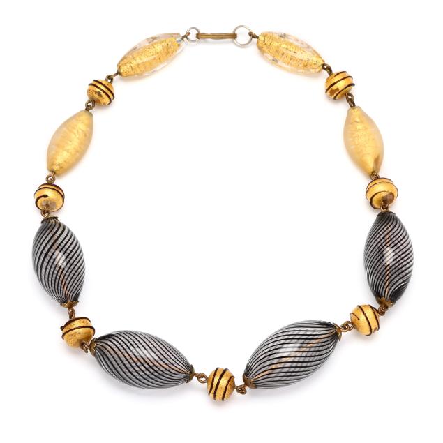 gold-leaf-and-glass-bead-necklace-unknown-artist