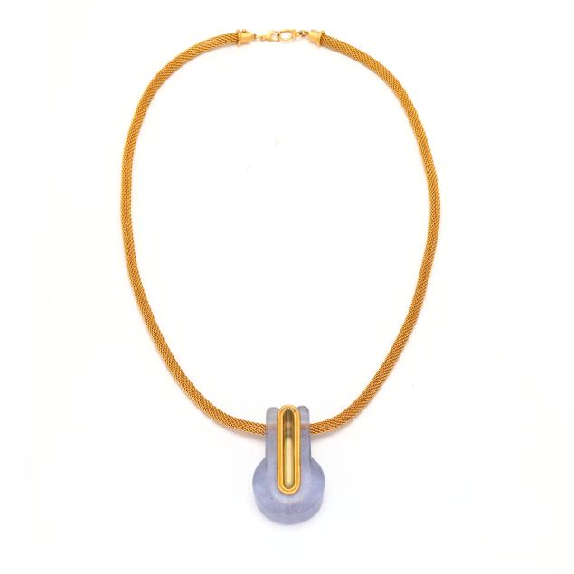 gilt-brass-and-glass-i-mesh-no-58-i-necklace-linda-macneil