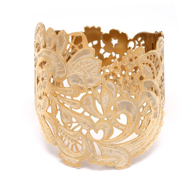 gilt-metal-reticulated-lace-motif-cuff-bracelet-mary-ann-scherr
