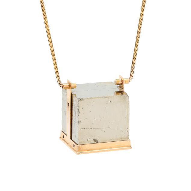 gold-and-pyrite-cube-necklace-mary-ann-scherr