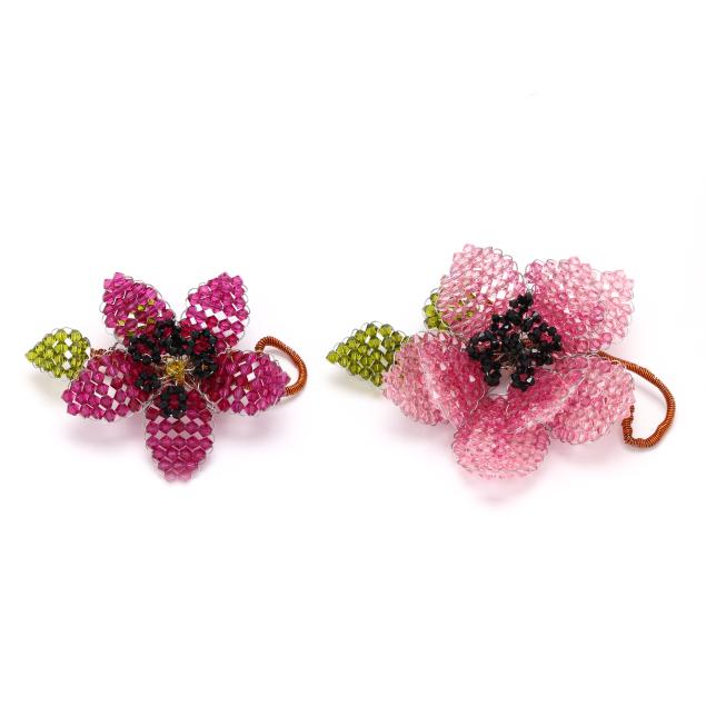 two-beaded-floral-brooches-mindy-lam