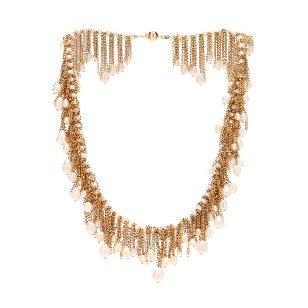 gilt-brass-and-pearl-fringe-necklace-jessica-rose