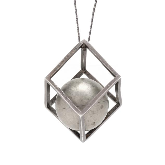 silver-cube-and-ball-necklace-sandra-enterline