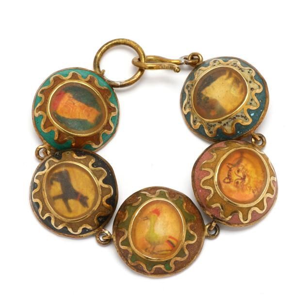 brass-and-enamel-animal-bracelet-david-urso
