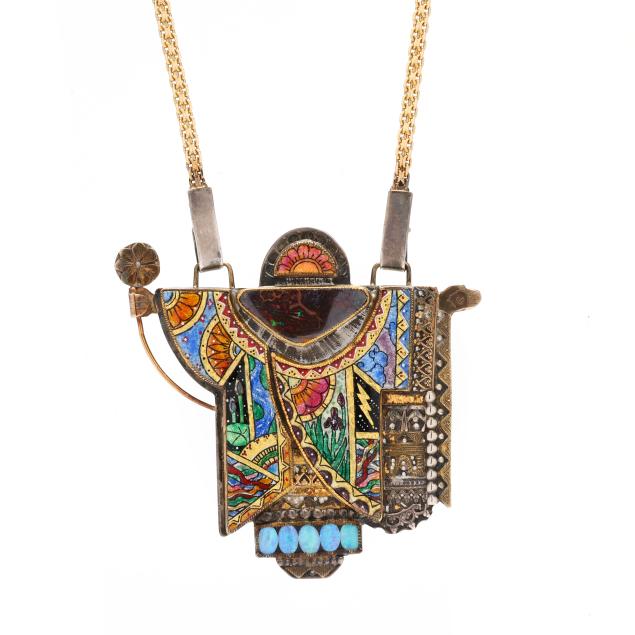 sterling-silver-gold-and-enamel-i-sunlight-streaks-i-necklace-marianne-hunter