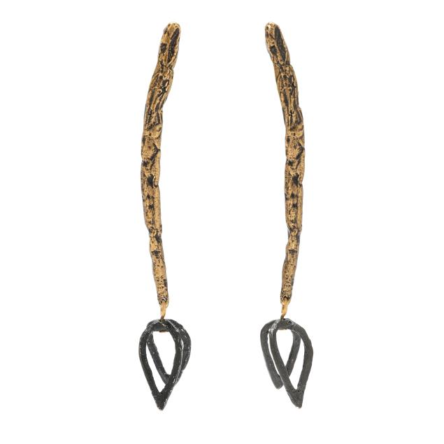 brass-and-metal-dangle-earrings-unknown-artist